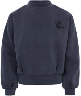 Super soft viscose sweater navy voor meisjes in de kleur Blauw - 128