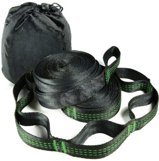 Super Sterke Hangmat Riem Opknoping Hangmat Riem Hamaca Hamak voor Kamperen, Reizen, Draagbare Opknoping Boom Touw groen