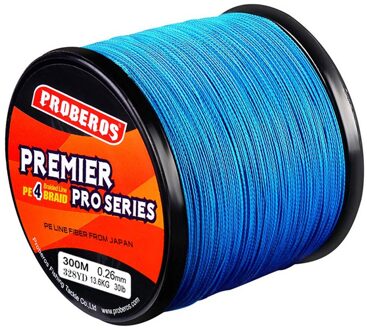 Super Sterke Slijtvast Pe Vislijn 4 Strengen Gevlochten Vislijn 300M 30lb Multifilament Glad Vislijn # t1P blauw