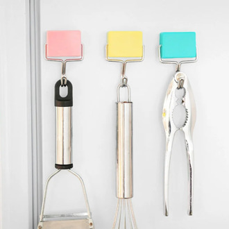 Super Strong Iron Magnetic Seamless Hook Kitchen Refrigerator Powerful Magnet Hook Home Garden Home Storage Organization