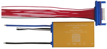 Super thin 36V 10S 15A 25A 35A Li ion BMS PCM PCB with heat sensor and on off switch for Hailong battery ebike battery