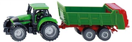 Super tractor met aanhanger Groen