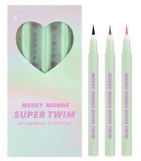 Super Twim Pen Eyeliner Kit - 3 Types Black Kit