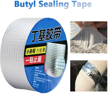 Super Waterproof Aluminium Foil Butyl Rubber Tape Adhesive Waterproof Duct Tape Repair Crack Thicken Repair Stop Leak Sticker