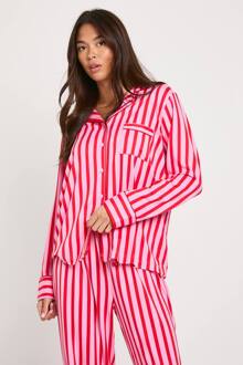 Super Zachte Gestreepte Broek Pj Set, Pink - 42