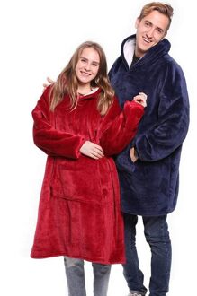 Super Zachte Hoodie Comfy Nachtkleding Wearable Fleece Deken Badjas Klimmen Bergen Picknicks zwart