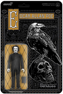 Super7 Edgar Allen Poe ReAction Greyscale Action Figure (3.75 )