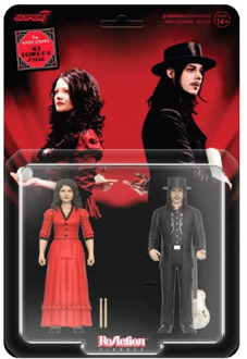 Super7 White Stripes ReAction Wave 1 The White Stripes 2-Pack (Get Behind Me Satan) Figures
