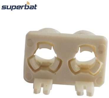 Superbat 10 Stuks Fakra B Dubbele Plastic Shell Wit Plug Rf Coaxiale Connector Pcb Gemonteerd Autoradio Intoface Smb
