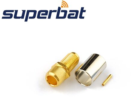 Superbat 10Pcs Sma 50 Ohm Crimp Jack Schot Rf Coaxiale Connector Voor Kabel LMR300
