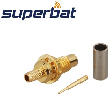 Superbat 10Pcs Smc Crimp Jack Schot Rechte Voor LMR100 Kabel Rf Coaxiale Connector