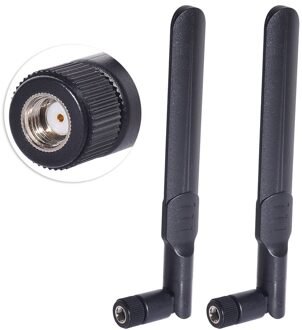 Superbat 2Pcs 8dBi 2.4Ghz 5Ghz Dual Band Wifi Antenne Draadloze Netwerk RP-SMA Mannelijke (Vrouwelijke Pin) connector