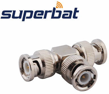 Superbat 5 Pcs Bnc Adapter Bnc Stekker Naar Bnc Male Plug Naar Plug "T" Type