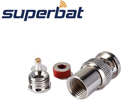 Superbat Bnc Klem Plug Rf Coaxiale Connector Voor Kabel RG58,RG142,KSR195,LMR195