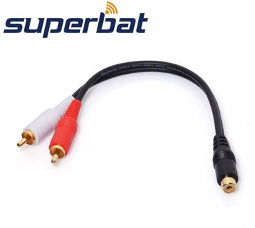 Superbat Details Over 8 Inch Rca Vrouwelijke Jack Naar 2 Rca Male Plug Vergulde Audio Adapter Y Splitter Kabel