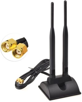 Superbat Dual Antenne 6Dbi Omni Directionele Rp-Sma Plug Malefemale Pin Connector Voor Indoor Wifi Wireless Range Signaal