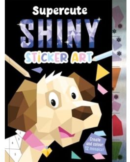 Supercute Shiny Sticker Art - Mosaic Sticker By Numbers - Igloo Books Ltd