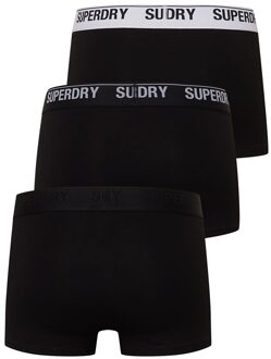 Superdry Boxershorts Superdry Heren Pak van 3 Unlimited-Logo - maat S Zwart