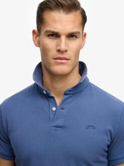 Superdry Classic Pique Polo Heren 3XL Blauw