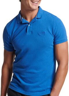 Superdry Classic Pique Polo Heren blauw - M