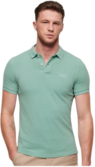 Superdry Classic Pique Polo Heren mintgroen - S