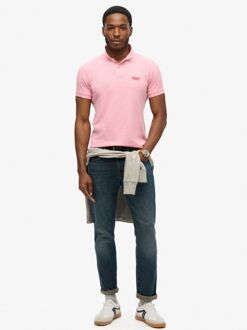 Superdry Classic Poloshirt Melange Roze - L,M,XXL