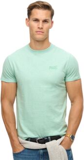 Superdry Classic T-Shirt Melange Lichtgroen - S,M,L,XL,XXL,3XL
