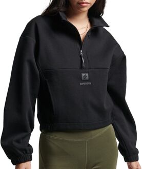 Superdry Code Tech Batwing Half Zip Sweater Dames zwart - 40