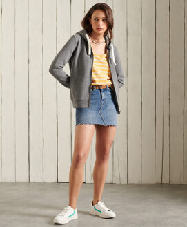 Superdry Collegiate Zip Hoodie - maat EU 38 / UK 10 Grijs