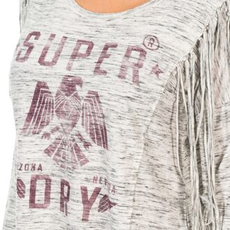 Superdry Colorado Franje G60000GN Sweater met lange mouwen voor dames Grijs