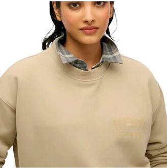 Superdry dames college loose sweatshirt - maat XS Beige