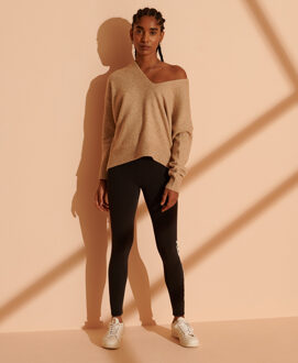 Superdry dameslegging met logo en elastische tailleband Zwart - XS