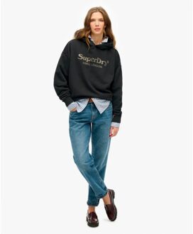 Superdry damessweatshirt in metaalkleur Zwart