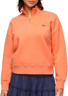 Superdry Essential Half Zip Sweater Dames oranje - 38