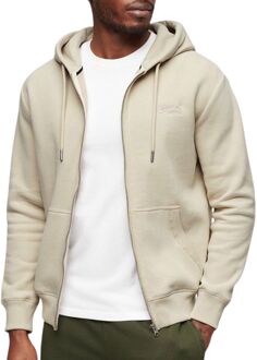 Superdry Essential Logo Hooded Vest Heren beige - XXL