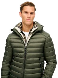 Superdry Fuji Sport donsjack voor heren - maat M Donkergroen