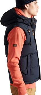 Superdry gewatteerd vest voor heren, klassiek marineblauw - maat S