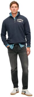 Superdry heren sweatshirt met essentiële sportkleding - maat M Blauw