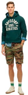 Superdry heren sweatshirt met essentiële sportkleding - maat M Groen