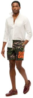 Superdry Heren Zwemkleding Sportkleding Logo 17 Camouflage