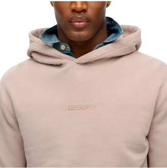 Superdry herensweatshirt met micrologo Beige - XL