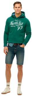 Superdry herensweatshirt met opschrift Groen