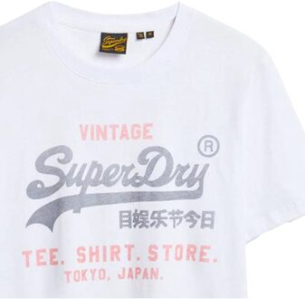 Superdry Heritage T-shirt voor heren Wit - S