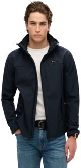 Superdry Hooded Storm Knit Hybrid Casual Winterjas Heren M Donkerblauw