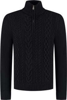 Superdry Jacob Cable Knit Half Zip Trui Heren - M