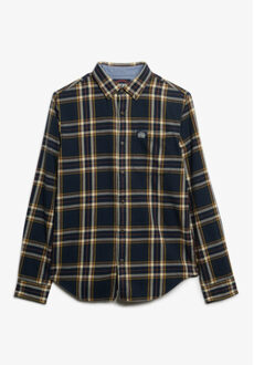 Superdry Kartoenen houthakkers overhemd ls dessin Blauw