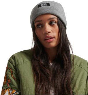 Superdry klassieke gebreide muts voor dames Grijs - One Size