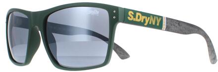 Superdry Kobe SDS 107 matte rubberachtige groen grijze zonnebril - One Size