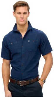 Superdry Merchant overhemd voor heren Blauw - XL