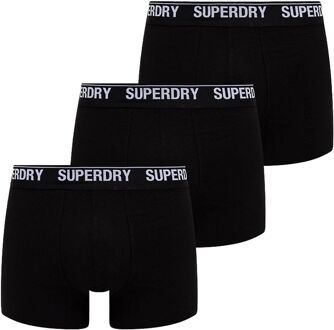 Superdry Multi Triple Boxershorts Heren (3-pack) zwart - wit - L